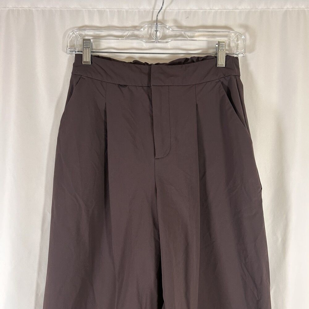 Figs Pro Pants Women's XS Solid Purple Pleated Pockets Nylon Blend Snap Zip - Picture 2 of 9